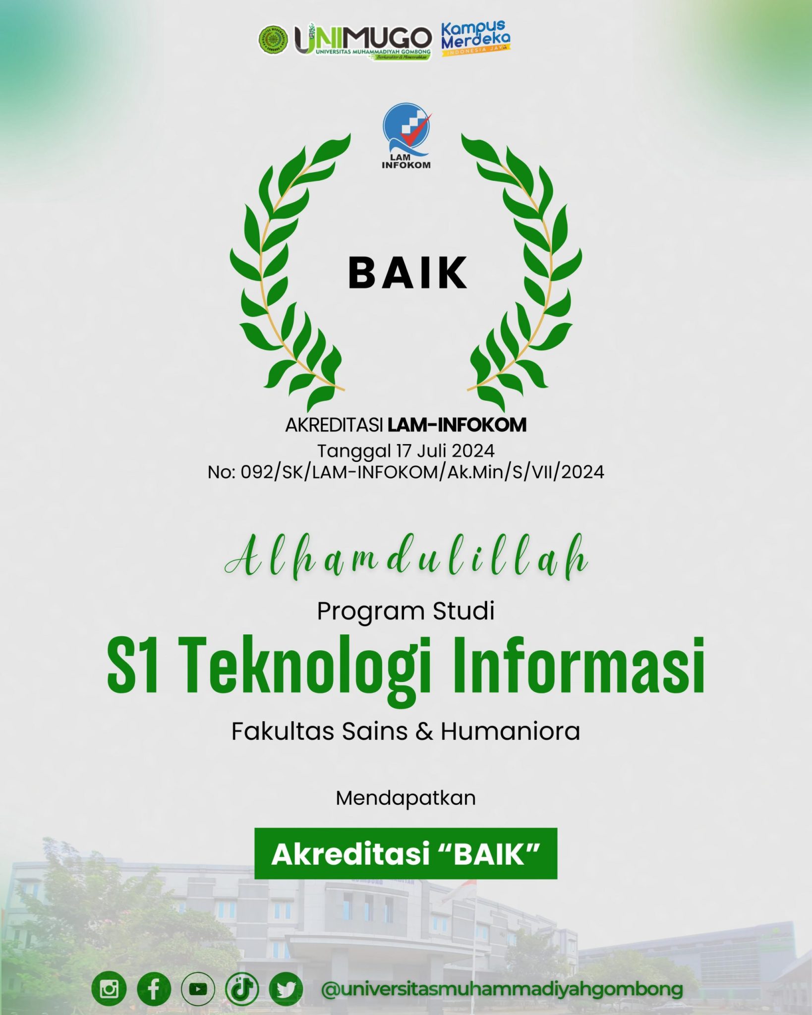Program studi universitas muhammadiyah gombong